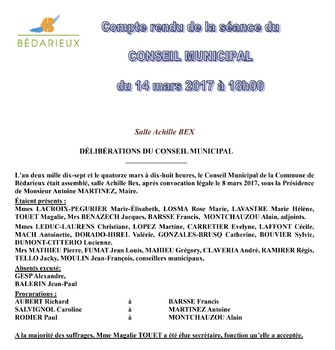 Compte redu du 14.03.2017